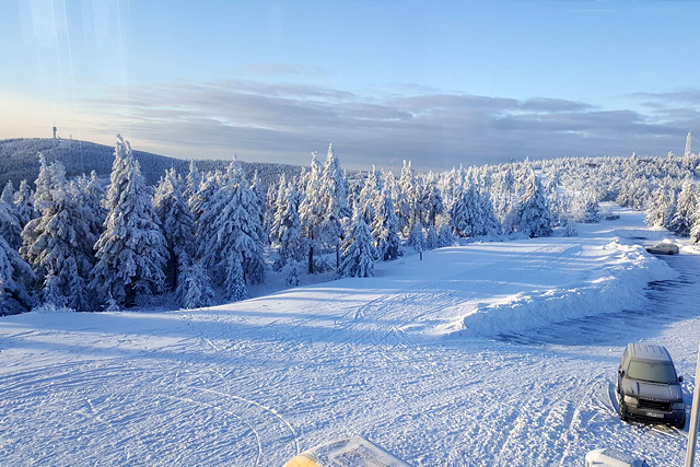 Blick auf den Fichtelberg